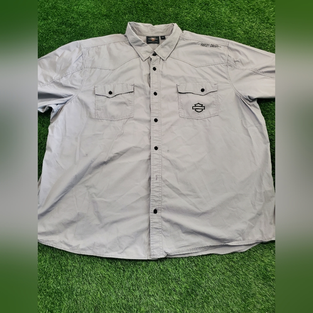 Mens Harley Davidson short sleeve button down